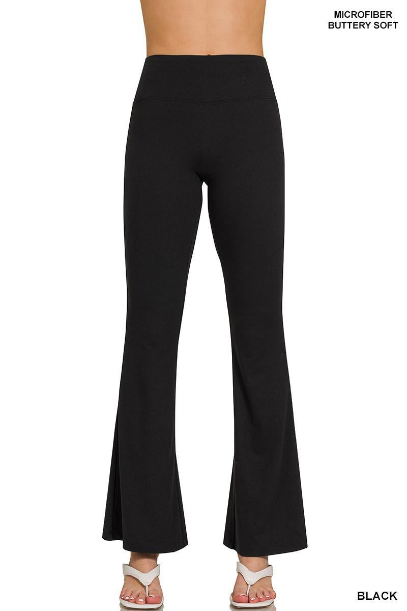 ZENANA MP-9079 Buttery Soft Flare Leg High Waist Yoga Pants