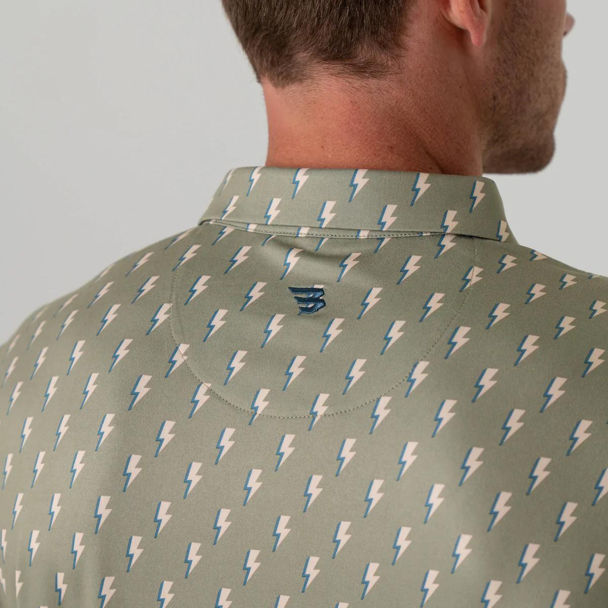 BURLEBO Performance Polo - Sage Lightning