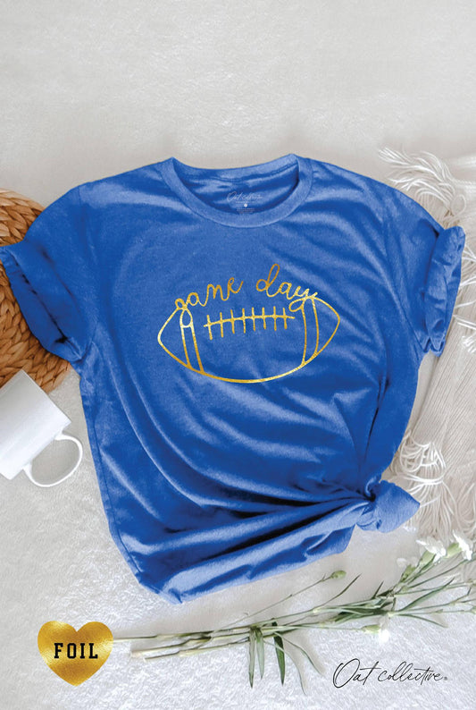GAME DAY FOOTBALL FOIL Graphic T-shirt