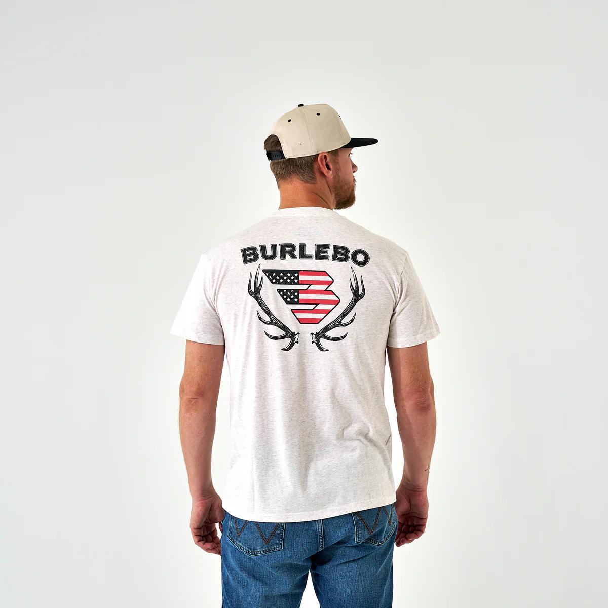 BURLEBO - Elk Horn Logo Tee - Oatmeal
