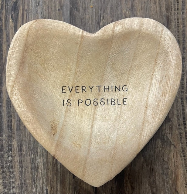 Wood Hearts with Message