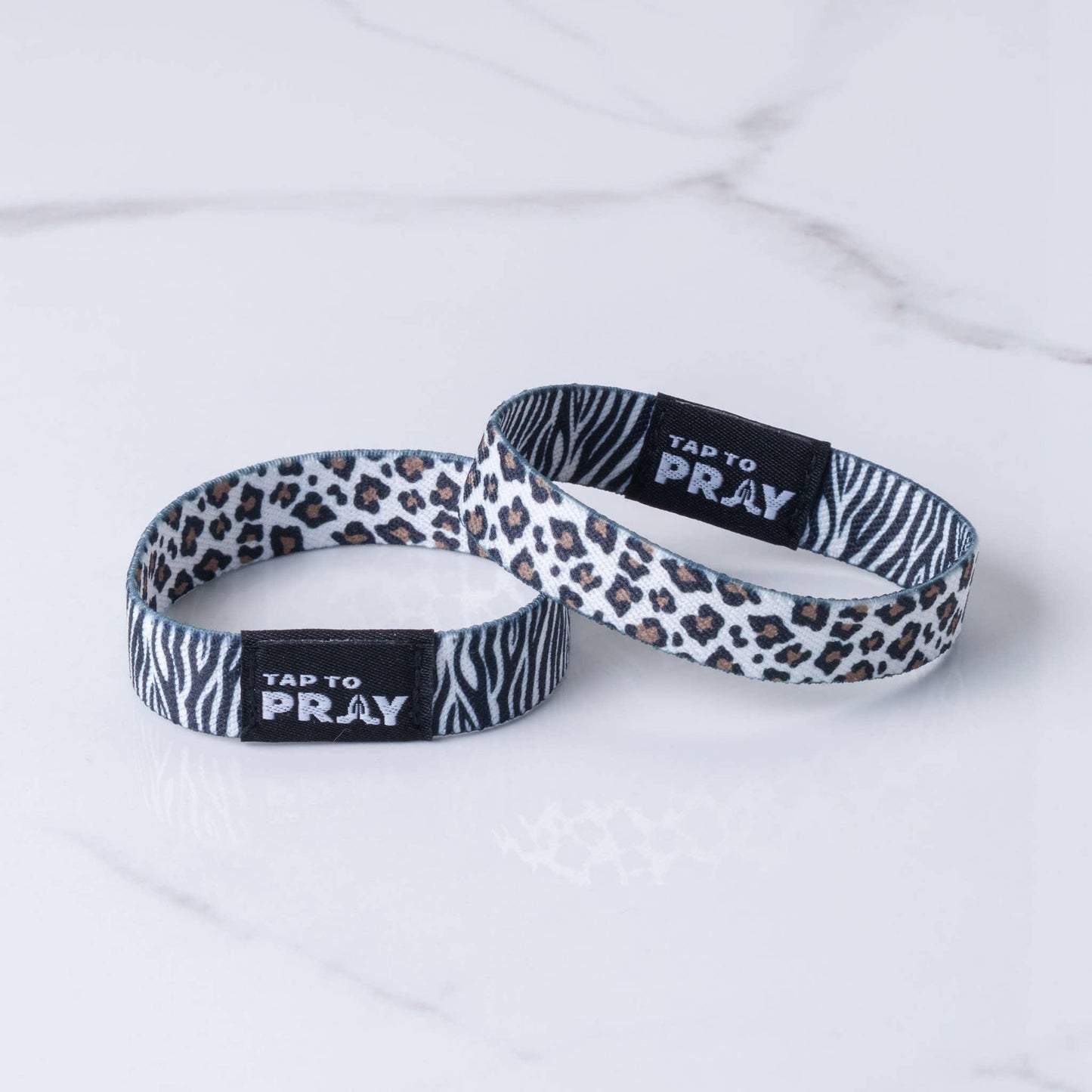 Tap To Pray™ Wristbands - Safari Zebra - MEDIUM