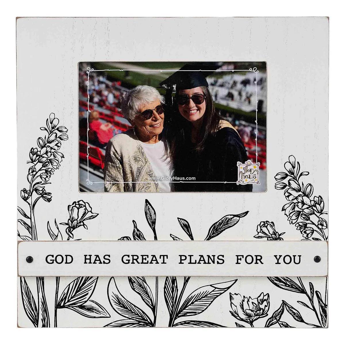 GOD HAS GREAT PLANS FLOWER FRAME