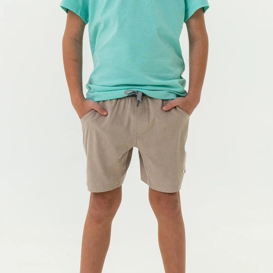 Burlebo Youth Athletic Short - Heather Khaki - Venado Camo Liner