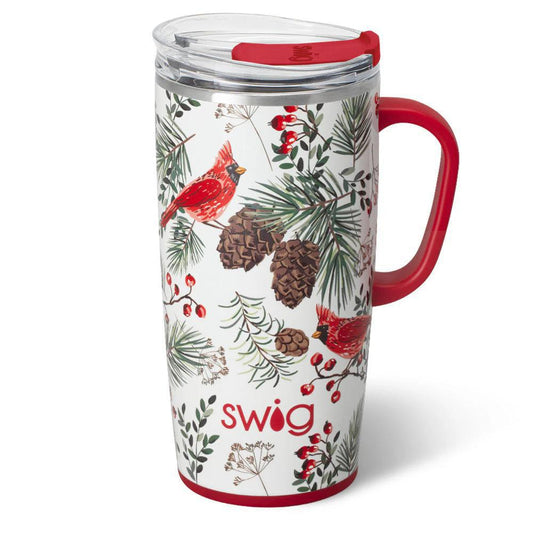 SWIG WINTER CARDINALS Travel Mug 22oz
