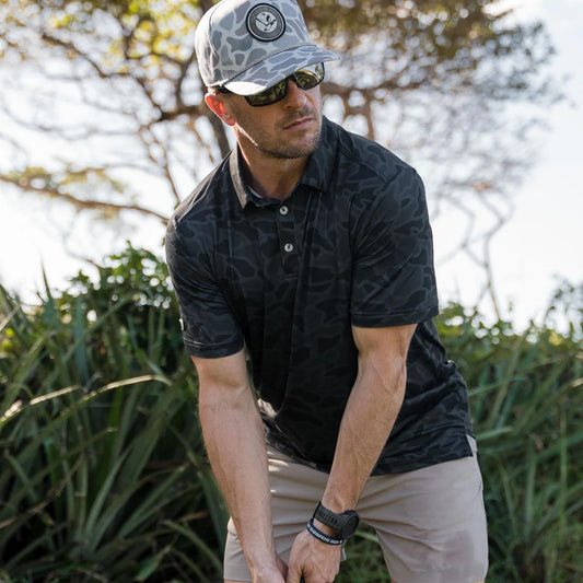 Burlebo - Performance Polo - Black Camo
