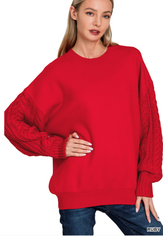 ZENANA MOCK NECK SWEATER