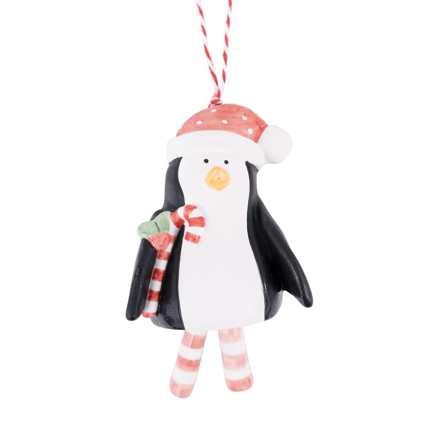 Penguin Christmas Ornament - Hand Painted