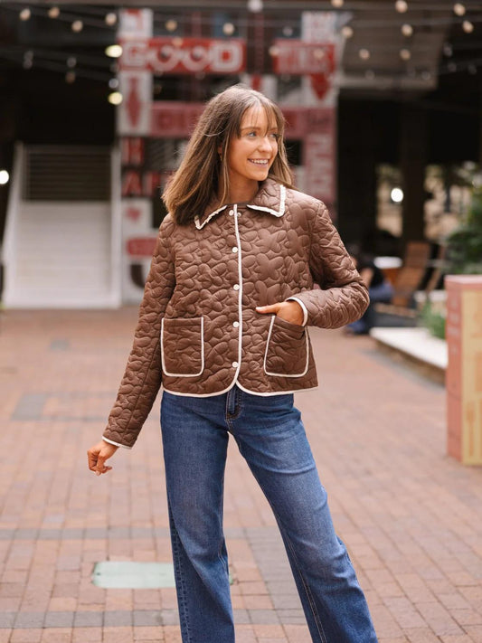 G & E Quilt Brown Jacket