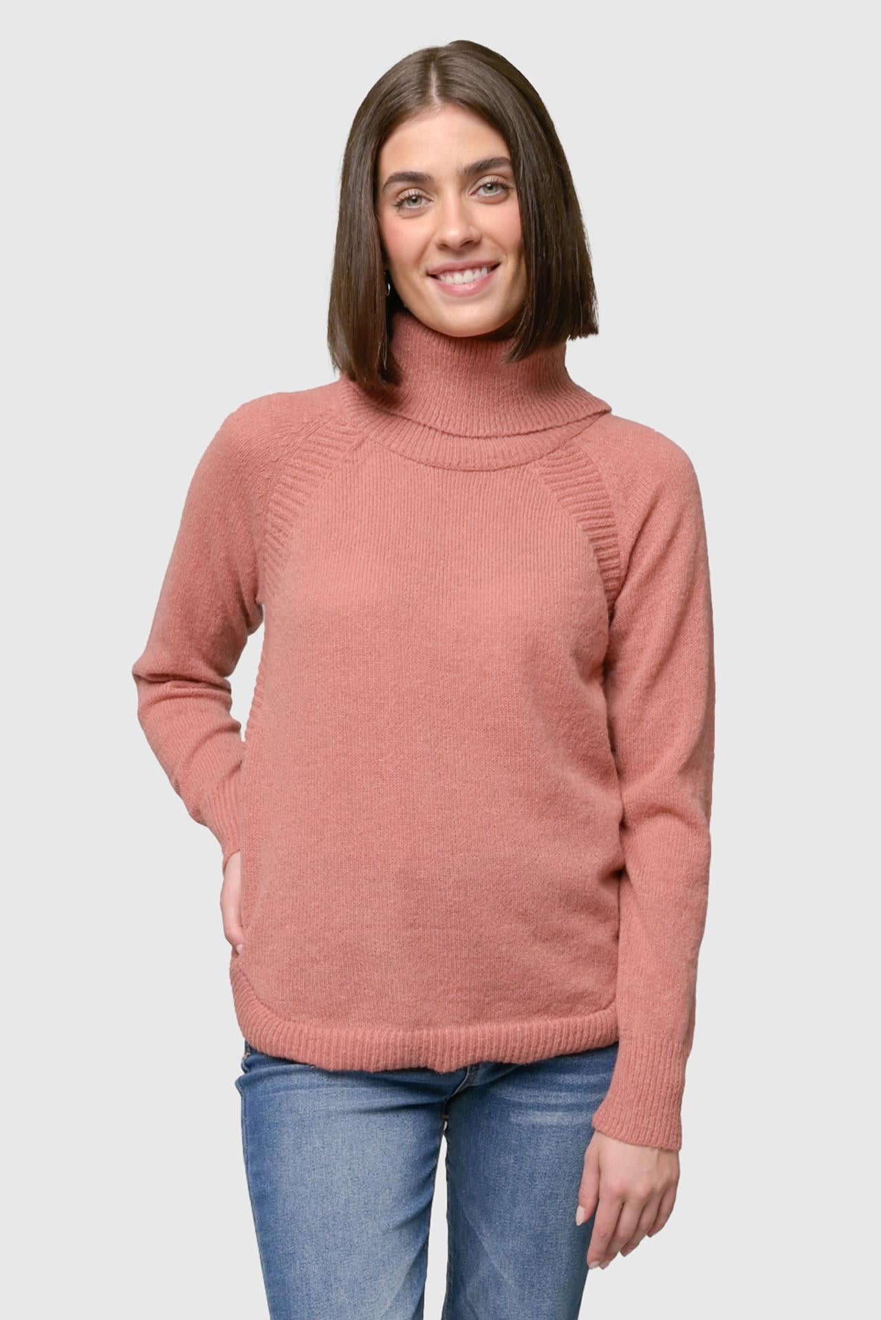 MOSSY SHIRTTAIL COWL NECK SWEATER