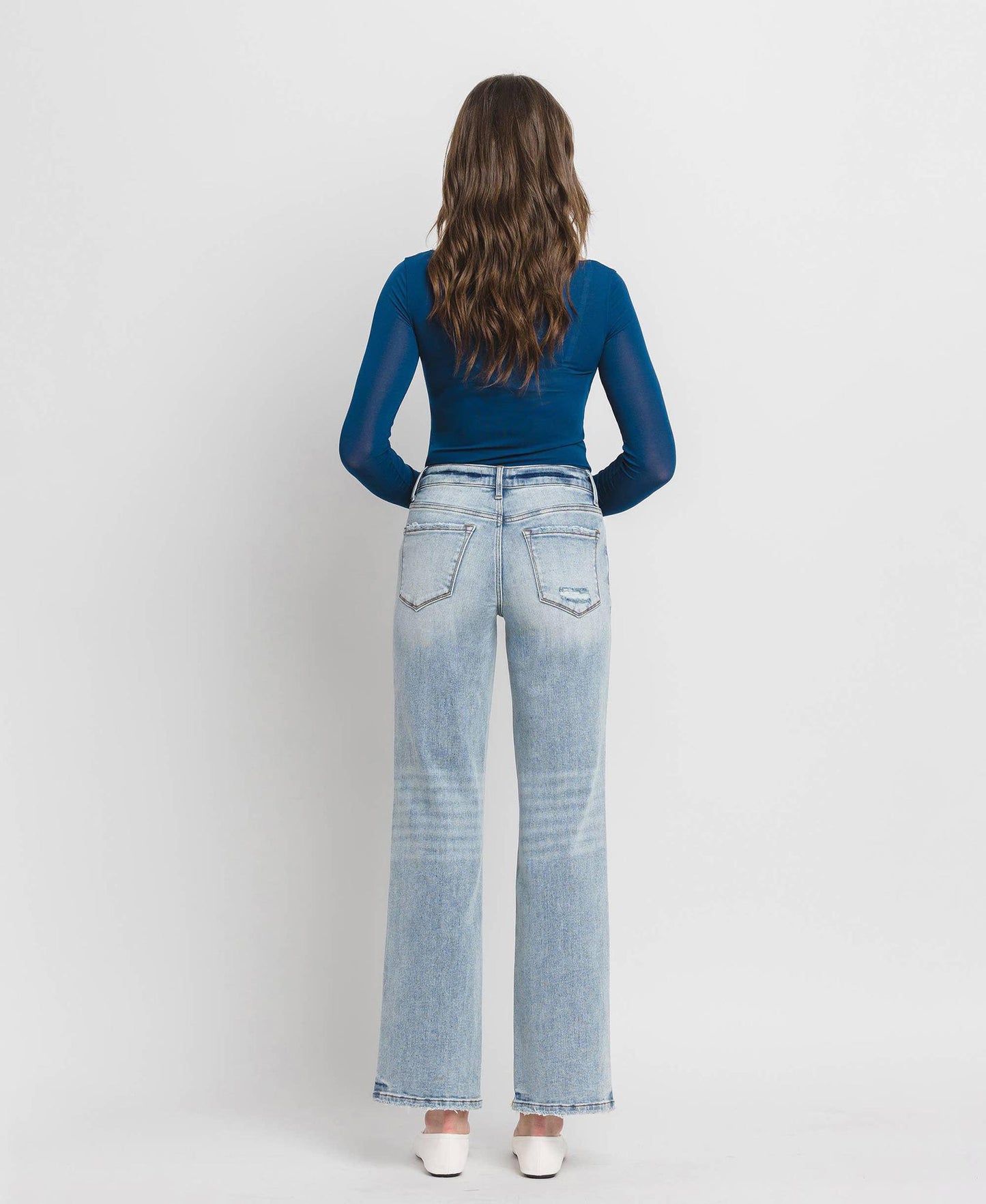 Vervet TUMMY CONTROL MID RISE SLIM WIDE JEANS LV1358