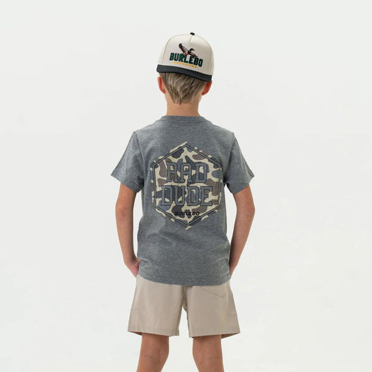 BURLEBO Youth Tee - Rad Dude - Dark Heather Grey