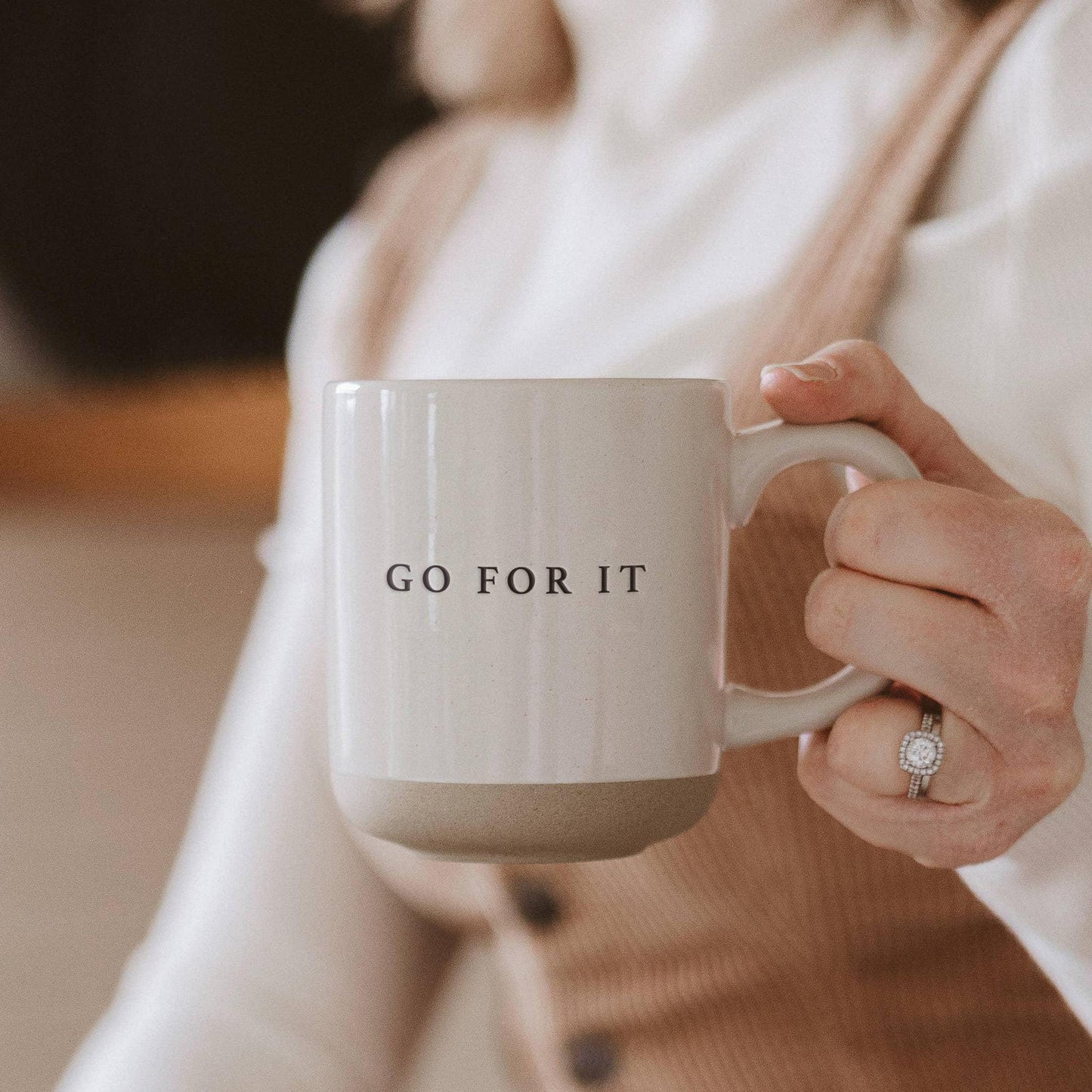 Go For It Stoneware Coffee Mug - Gifts & Home Decor