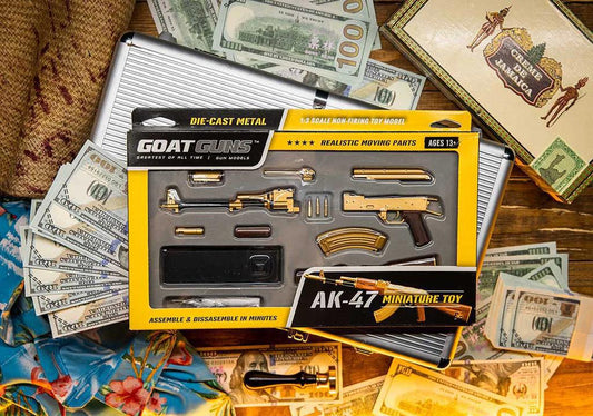 Goat Gun MINIATURE GOLD AK47  'GOLDILOCKED'