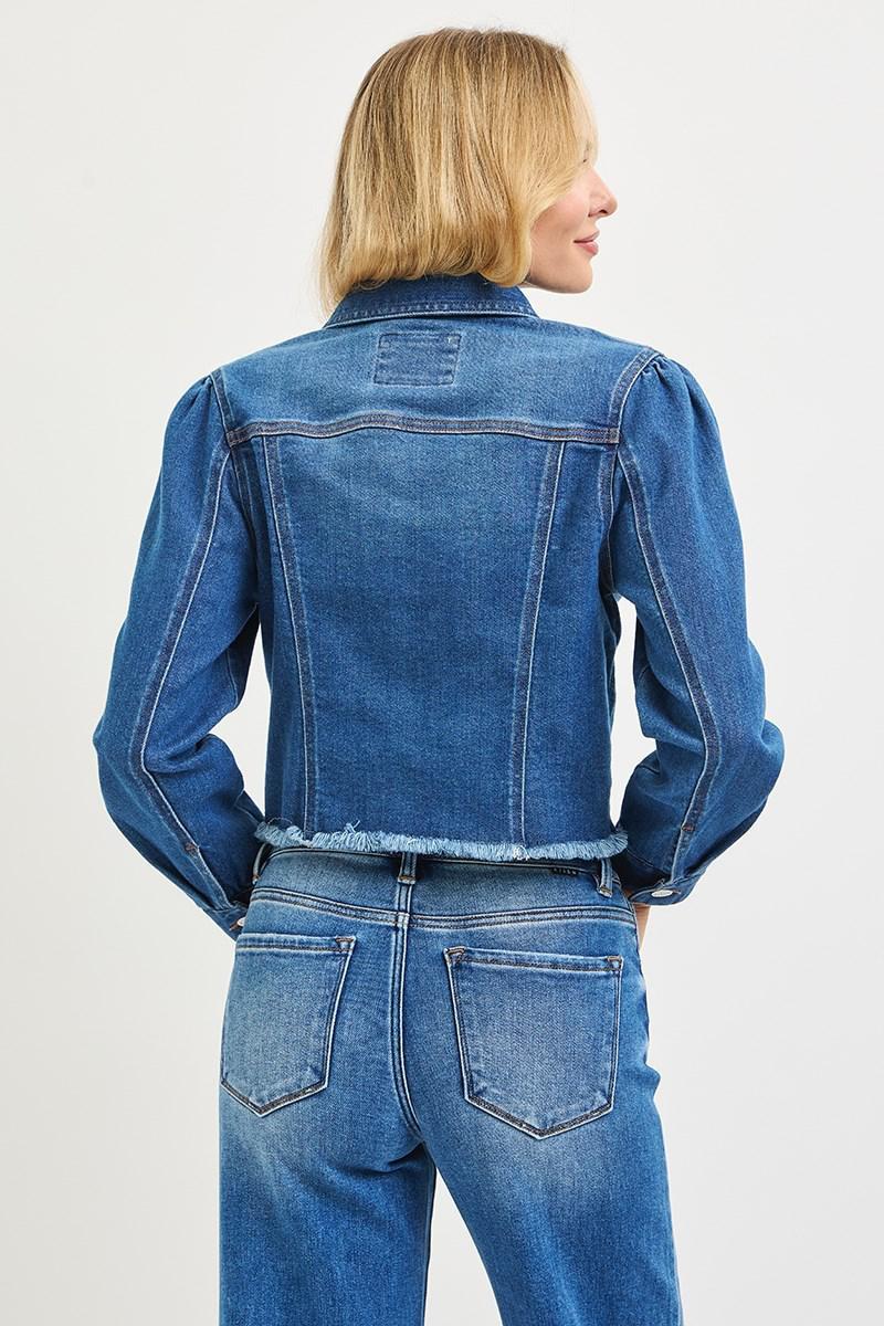 RISEN PUFF SLEEVE CROP JACKETS RDJ9254