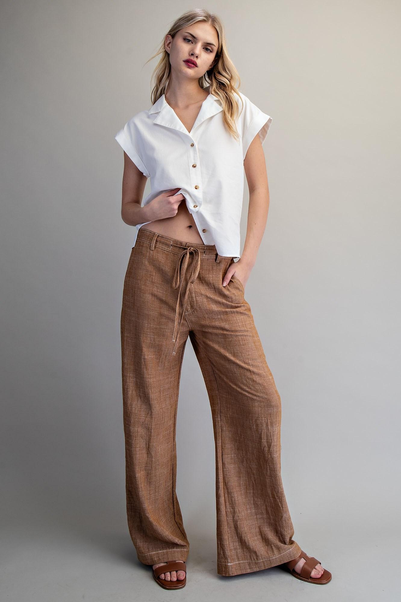 ee:some String Tie Straight Leg Pants ✨