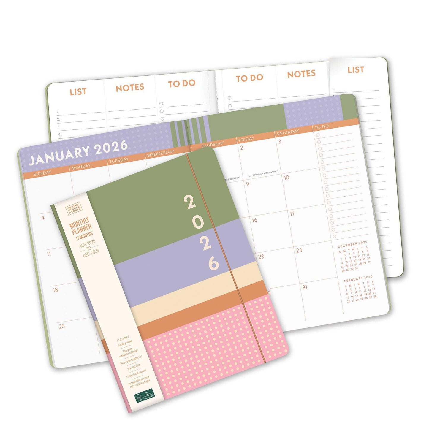 2026 Color Block Just Right Monthly Planner