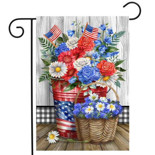 Red White and Beautiful Garden Flag