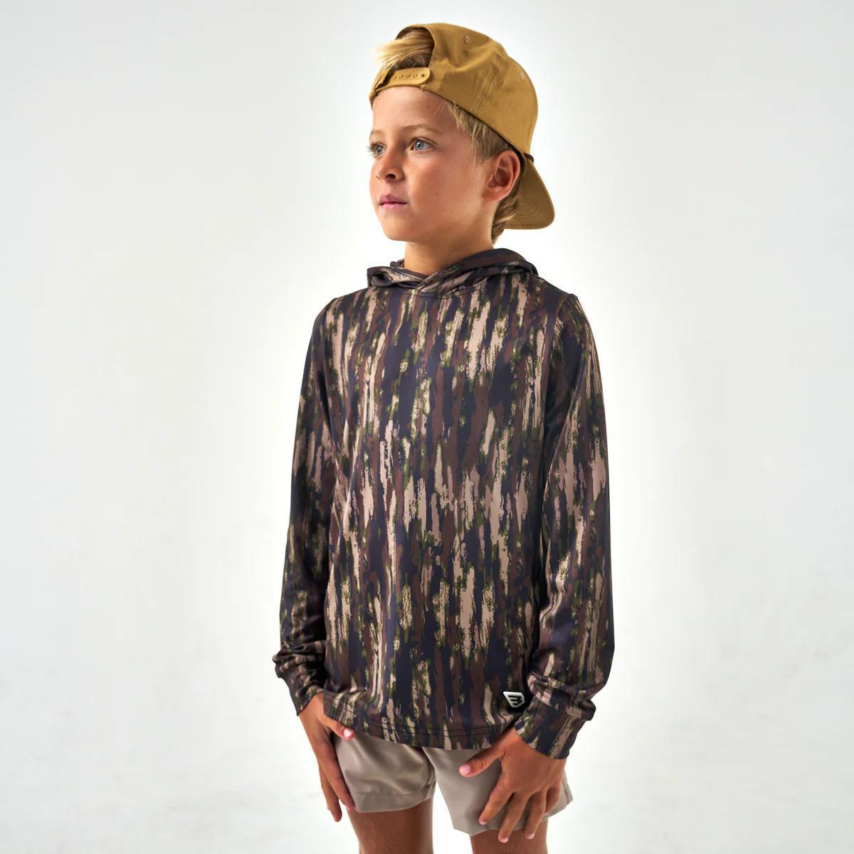 BURLEBO Youth - Performance Hoodie - Midland Camo