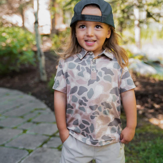 BURLEBO Youth Polo - Pintail Camo