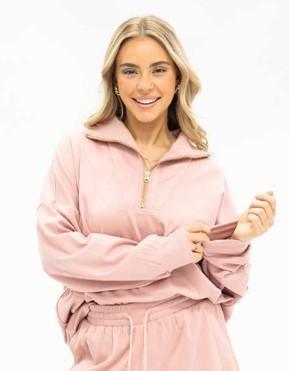 G & E Butter Soft Quarter-Zip Top