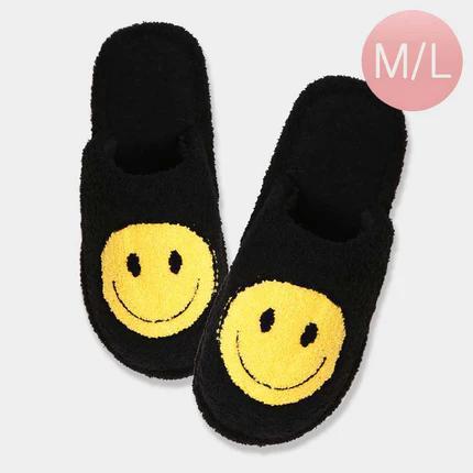 Smile Soft Home Indoor Floor Slippers - BLACK