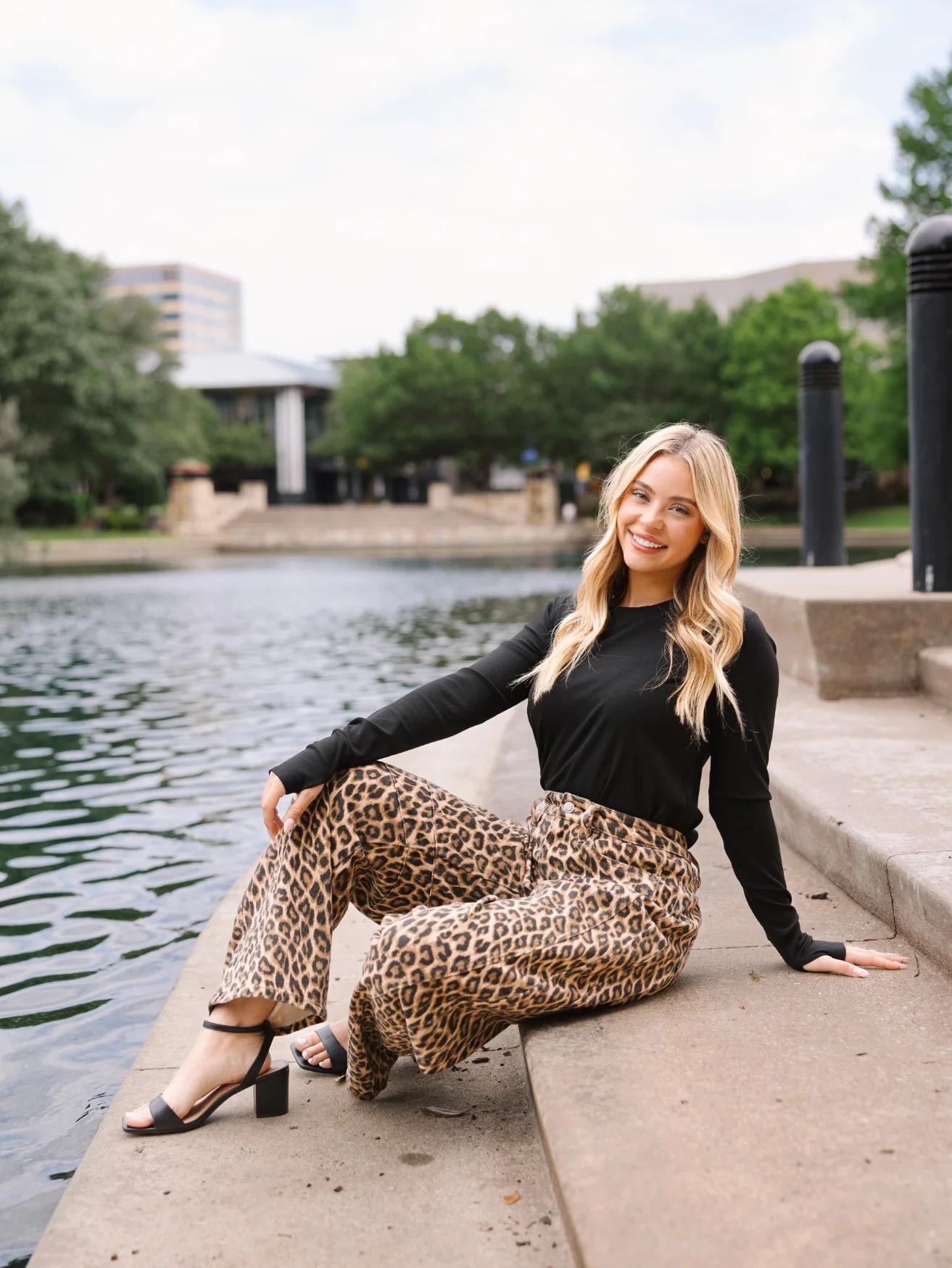 G&E Barrel Jeans, Leopard