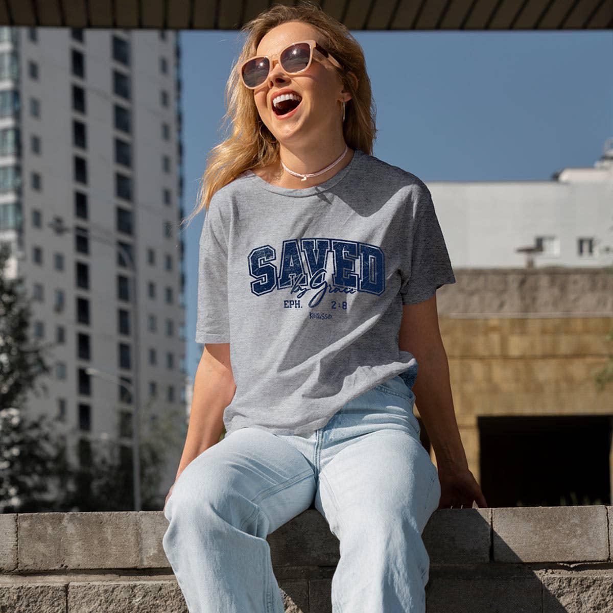 Kerusso Saved By Grace Christian T-Shirt