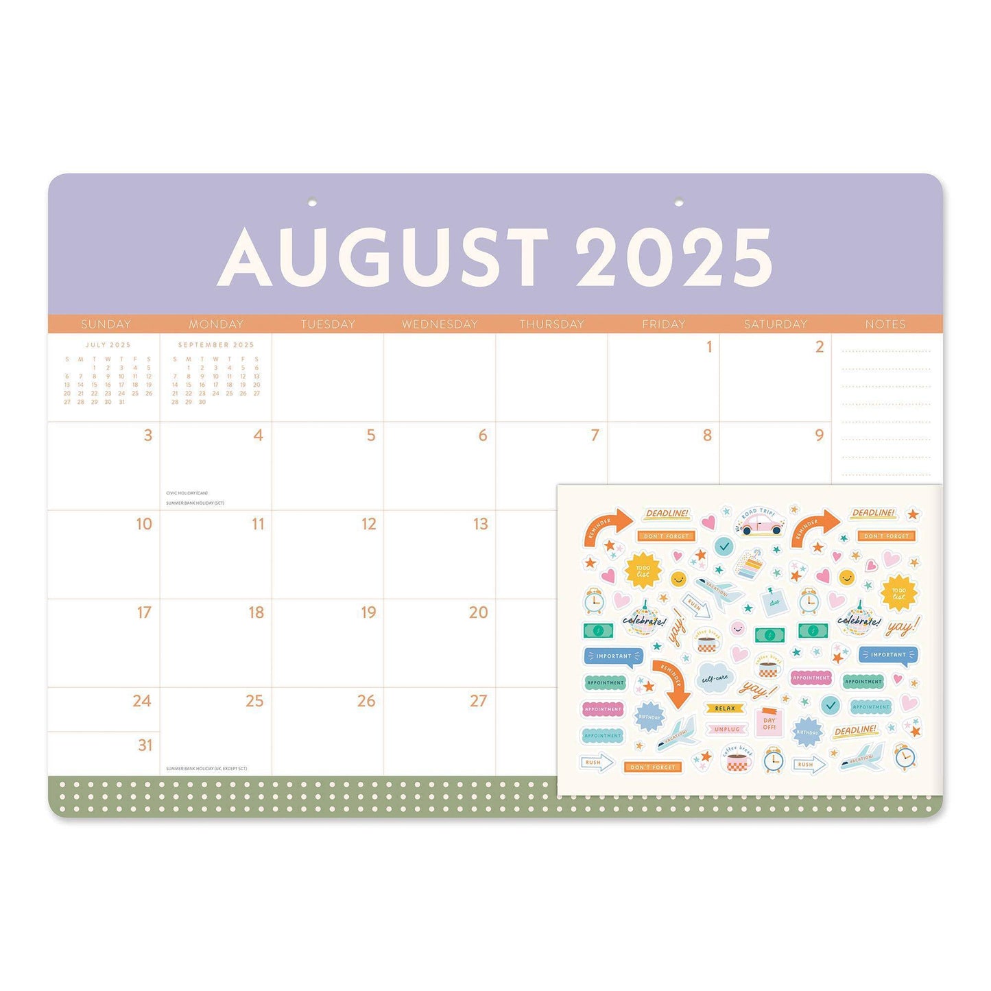 2026 Color Block Desk Blotter