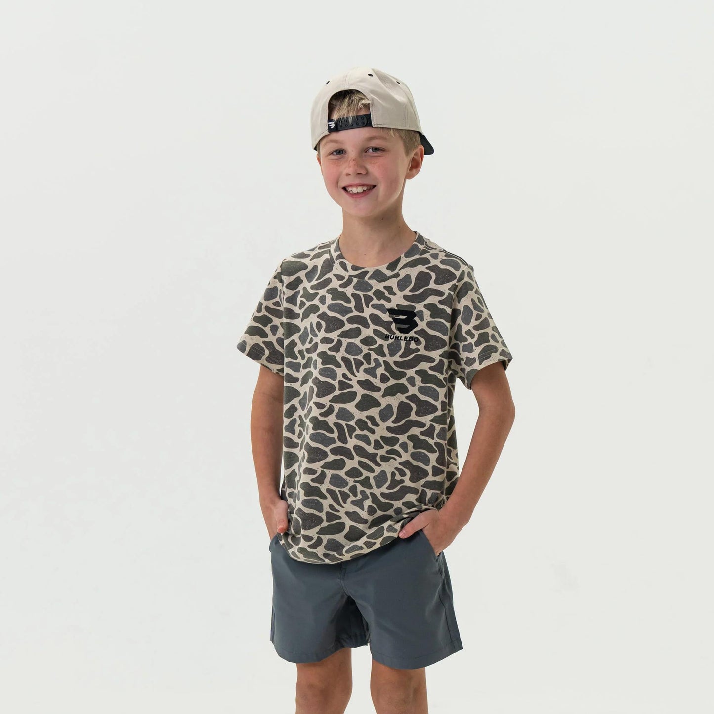 BURLEBO YOUTH CLASSIC DEER CAMO SS TEE