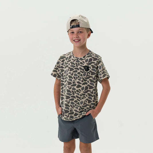 BURLEBO YOUTH CLASSIC DEER CAMO SS TEE