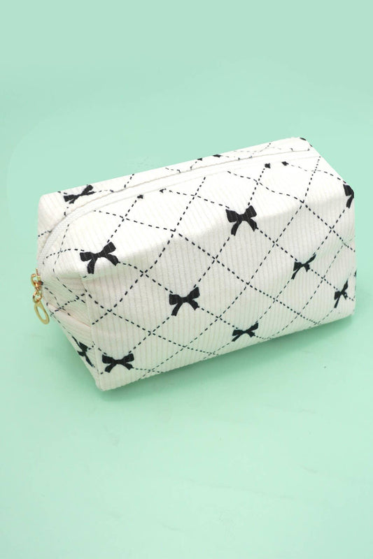 TRENDING BOW MAKEUP COSMETIC POUCH BAG