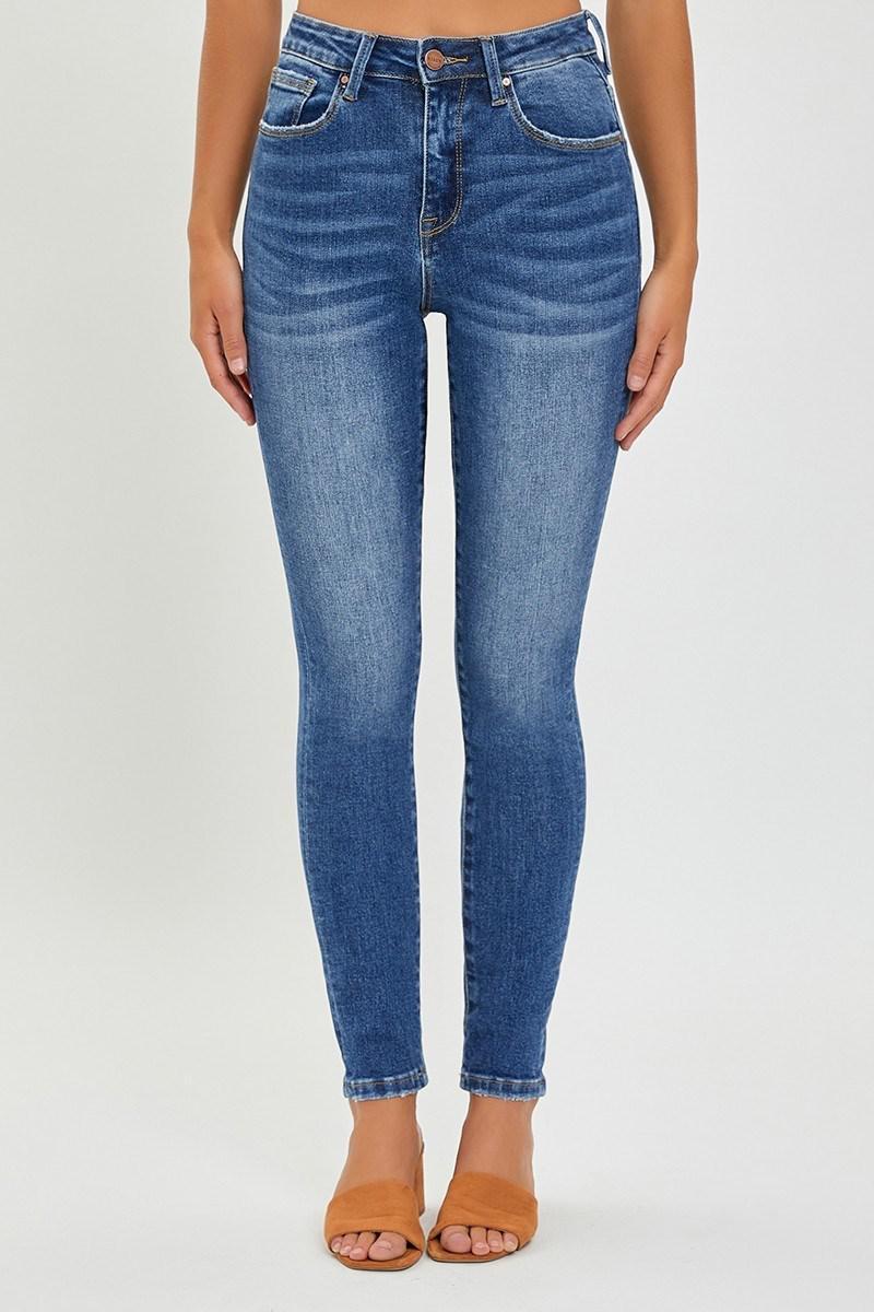 RISEN SKINNY JEANS