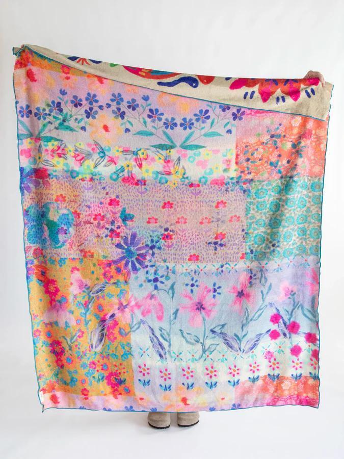 Natural Life Girlfriends  Double-Sided Cozy Throw Blanket