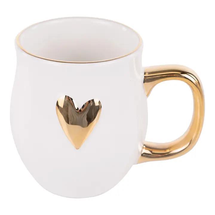 Gold Heart Mug