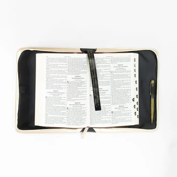 Divine Details: Bible Cover Cream and Gold Amazing You