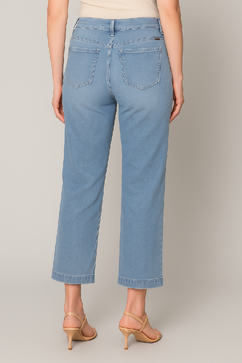 Cropped Wide Leg Jean Lt. Wash