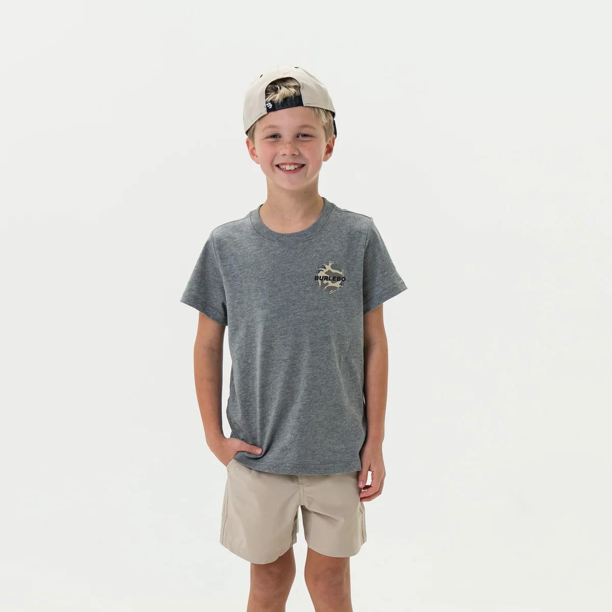BURLEBO Youth Tee - Rad Dude - Dark Heather Grey
