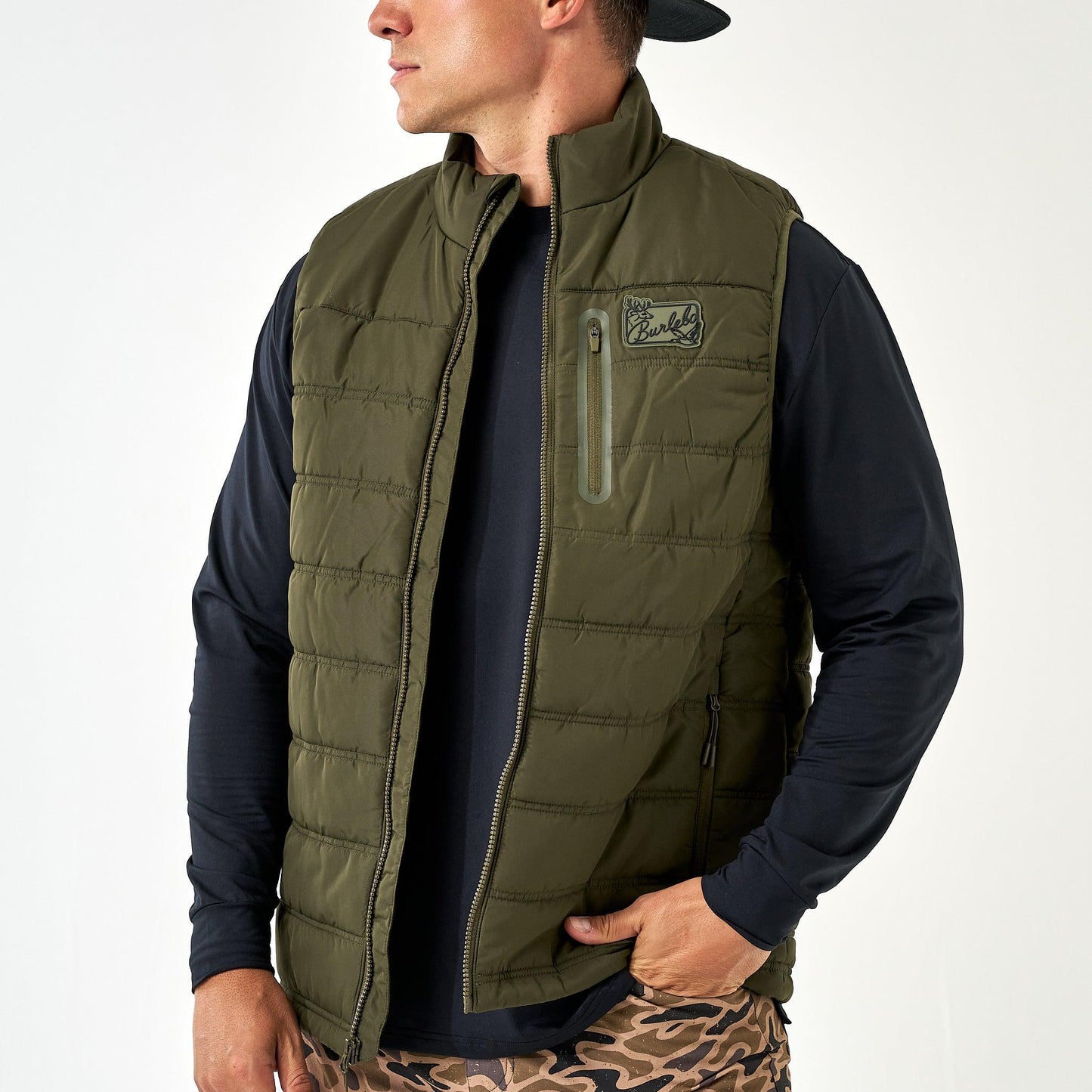BURLEBO PUFFER VEST - GREEN