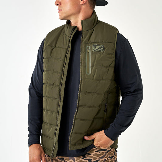 BURLEBO PUFFER VEST - GREEN
