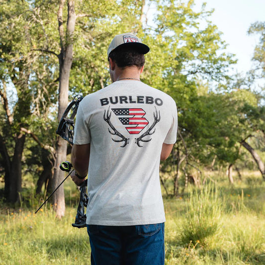 BURLEBO - Elk Horn Logo Tee - Oatmeal