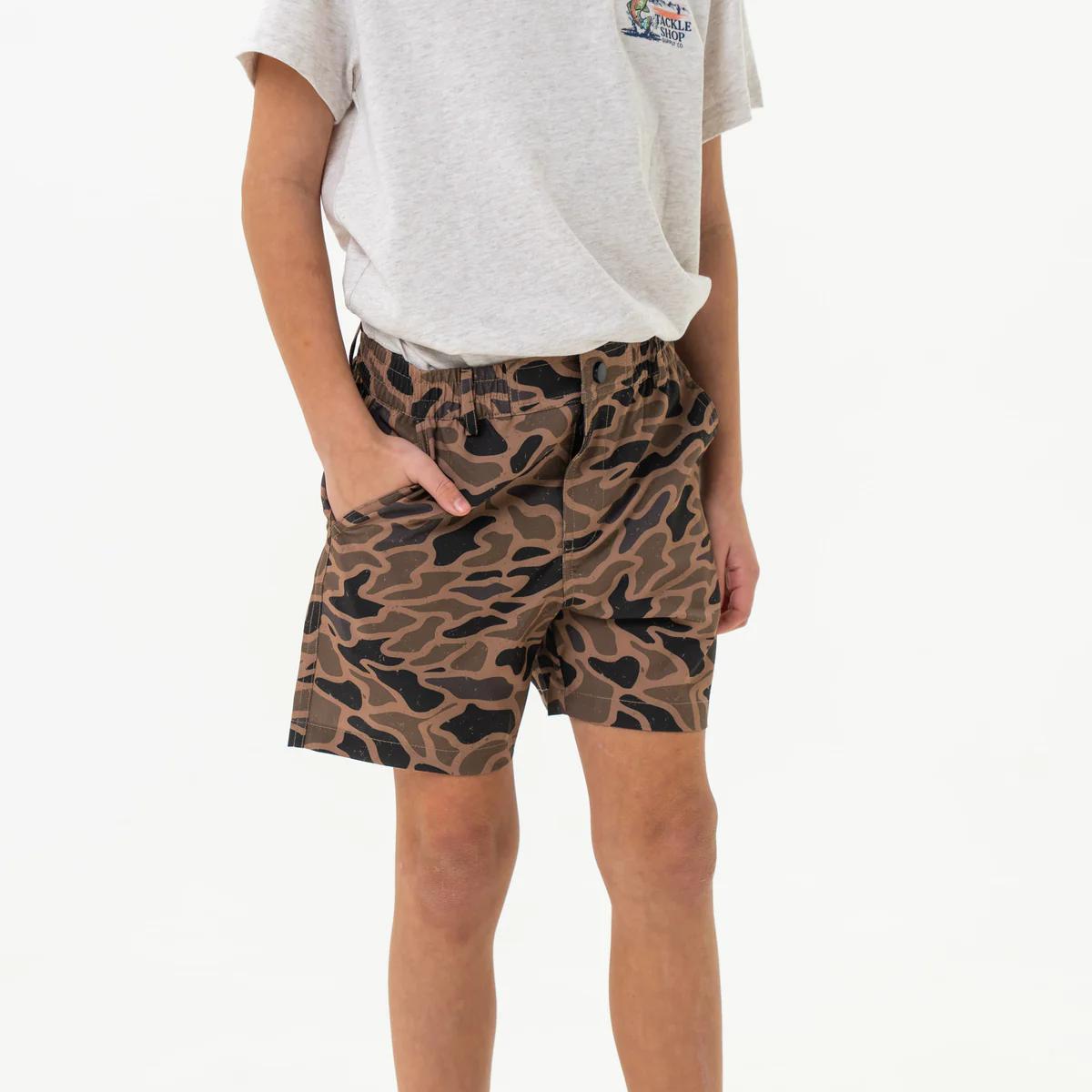 BURLEBO - Youth Everyday Short - Gauge Camo - Black Pocket