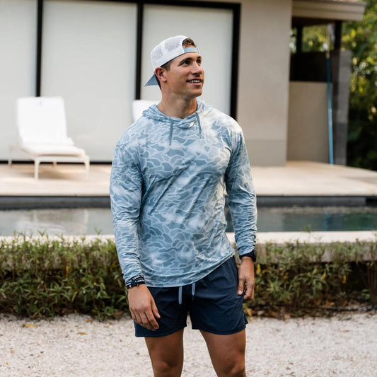 BURLEBO Performance Hoodie - Seaside Camo