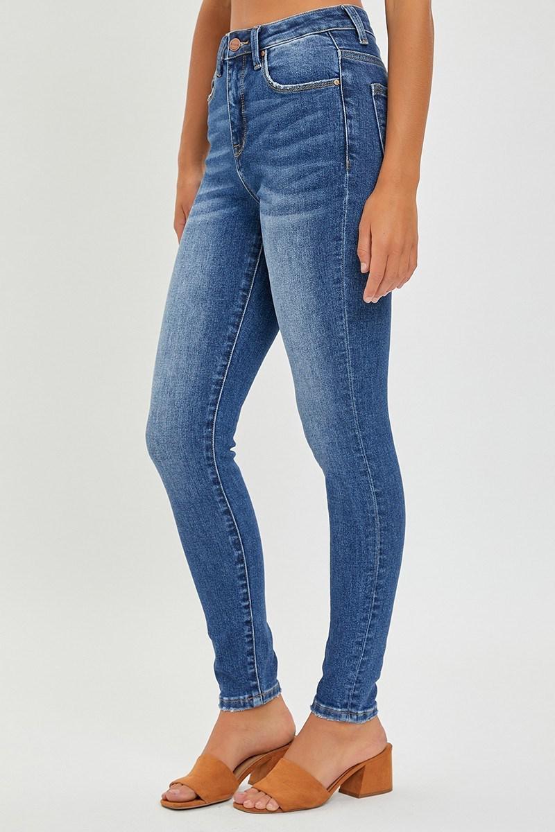 RISEN SKINNY JEANS