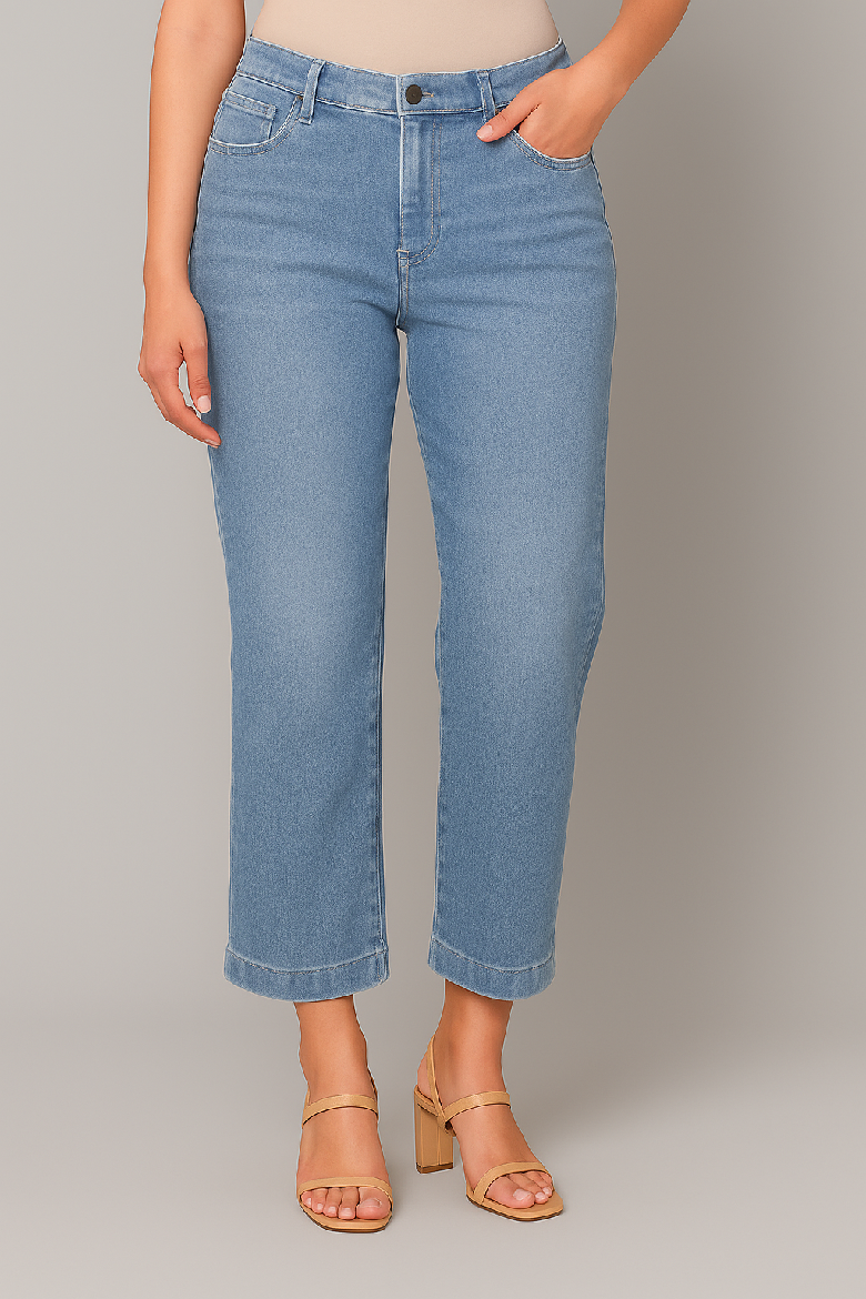 Cropped Wide Leg Jean Lt. Wash