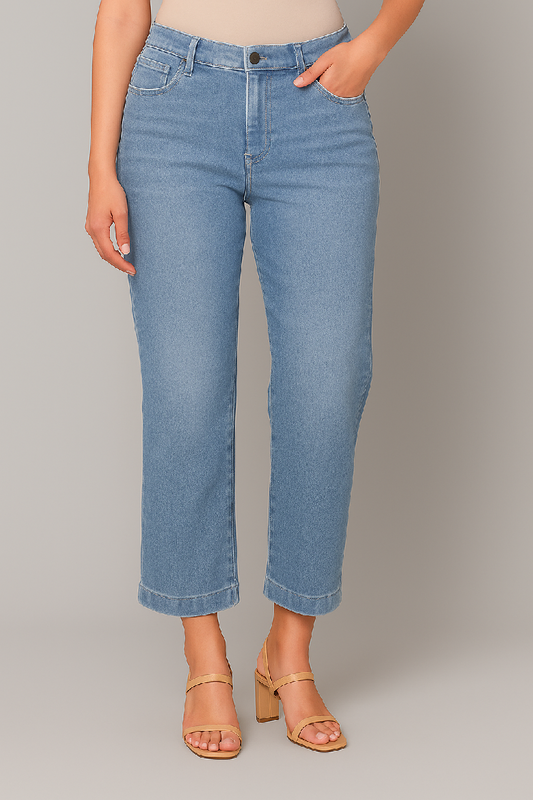 Cropped Wide Leg Jean Lt. Wash