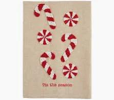 Candy Cane Tea Towel