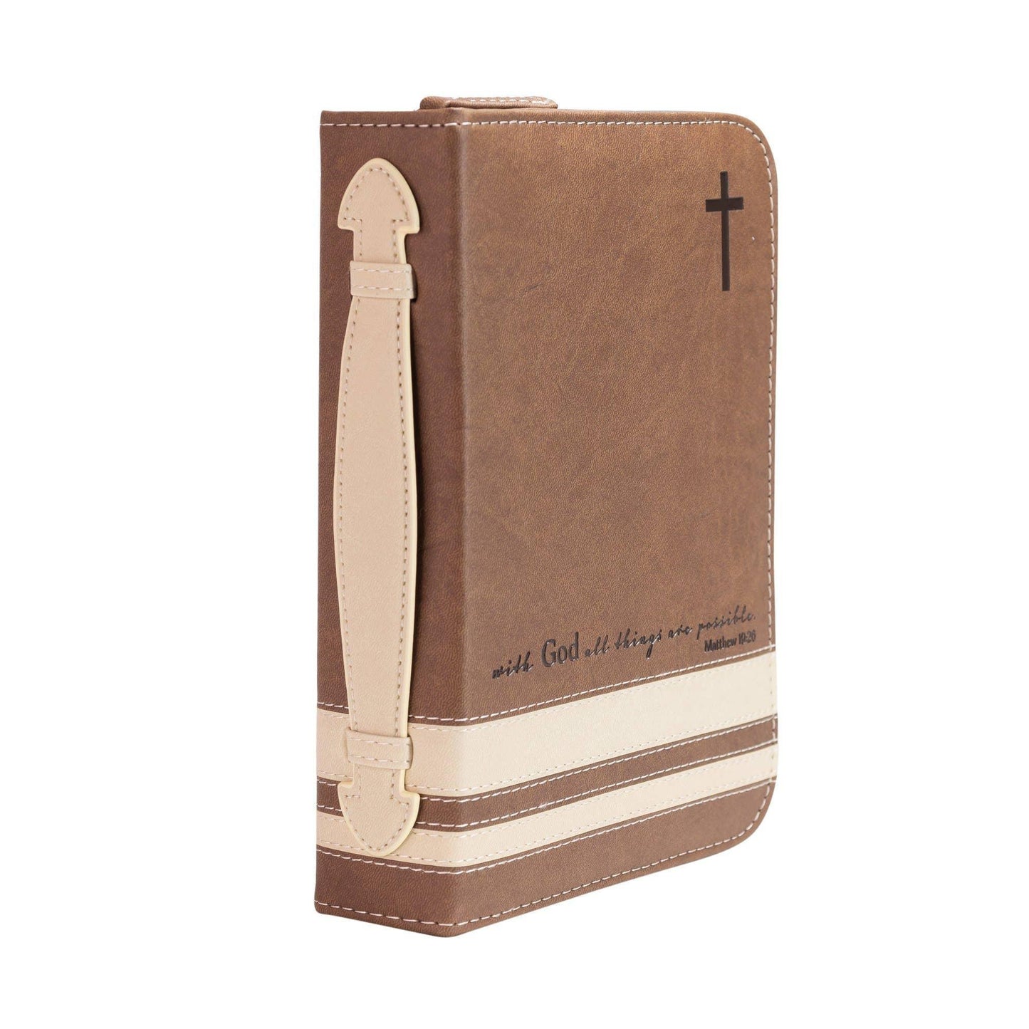 Bible Cover - Brown All Things, Matthew 19:26