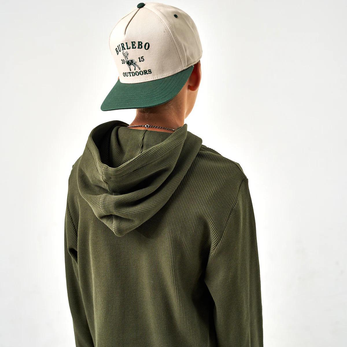 BURLEBO Youth - Thermal Hoodie - Mallard Green