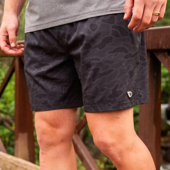 BURLEBO 5.5" ATHLETIC SHORT - BLACK CAMO